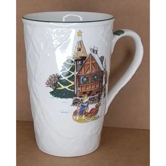 Mikasa English Countryside "SLEIGH RIDE" Cappuccino Mug In Box - Picture 3 of 8